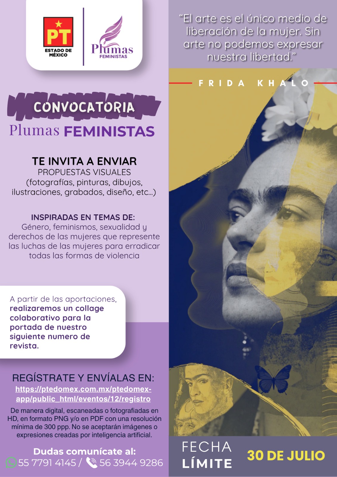 Portada de próxima revista Plumas Feministas